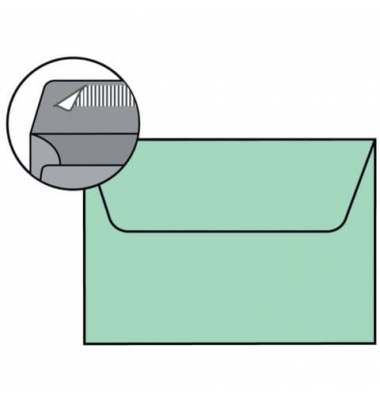 Briefumschlag 16409365 B6 ohne Fenster haftklebend mit Abziehstreifen 100g mint