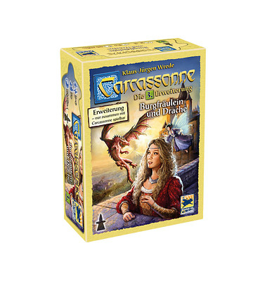 asmodee Carcassonne - Burgfräulein und Drachen (Erweiterung) Brettspiel