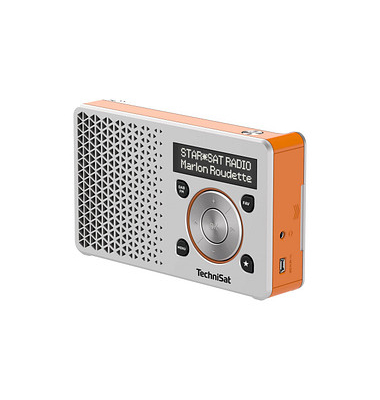 DIGITRADIO 1 Radio silber, orange Bürobedarf Thüringen 