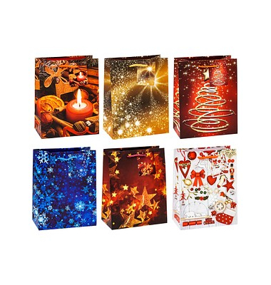 12 TSI Geschenktaschen Weihnachten Serie 8 Motiv sortiert 18,0 x 23,0 cm