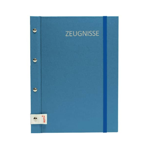 4028279885667 - Zeugnismappe Metallium mit Buchschrauben blau