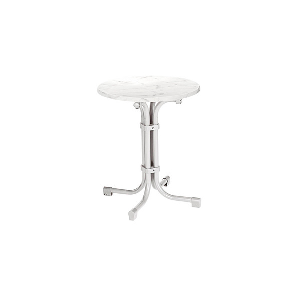 4043153044831 - Best Freizeitmoebel Tisch 26536000 Stahl Weiss 600 x 600 x 720 mm