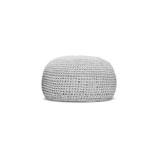 4043153116811 - Pouf BEST Ronda Poufs Gr B H T 55 cm x 41 cm x 55 cm Kunststoffgewebe grau (lightgrey) Poufs 55x55x41 cm