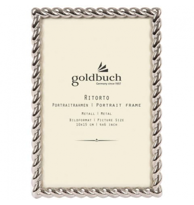 98 0222 Bilderrahmen Ritorto silber 10x15cm  Metall