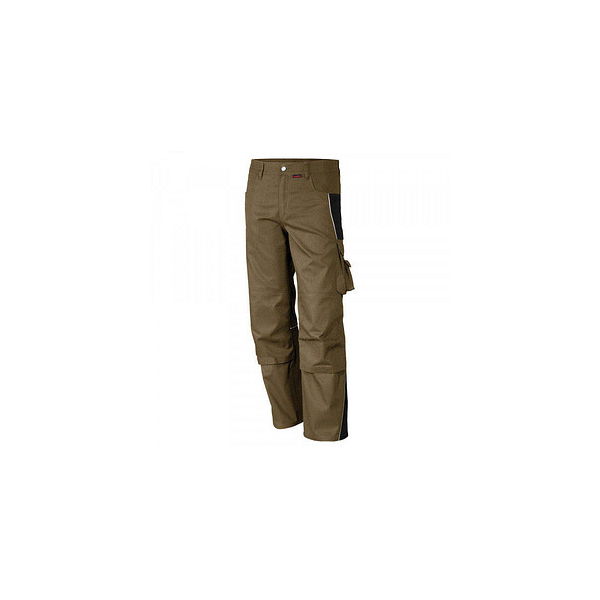 4046987028350 - Arbeitshose pro in khaki schwarz Größe 50 - Bundhose mg 245 g - PROfessionals-Werkstatthose - khaki schwarz - 50 - Qualitex