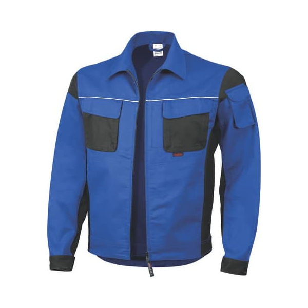 4046987029463 - Arbeitsjacke pro in kornblau schwarz Größe 56 - Bundjacke mg 245 g - PROfessionals-Werkstattjacke - kornblau schwarz - 56 - Qualitex