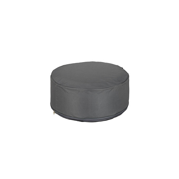 4052025903947 - Aufblasbarer Hocker Outdoor Pouf für Camping & Garten Sitzhocker rund Sitzpouf HxD 26 x 56 cm dunkelgrau - Relaxdays