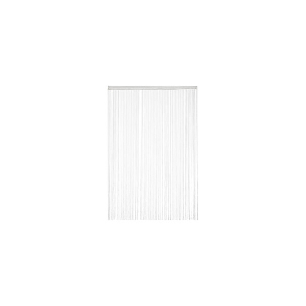 4052025941680 - Fadenvorhang weiß kürzbar mit Tunneldurchzug für Türen & Fenster waschbar Fadengardine 145x245 cm white - Relaxdays