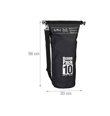 relaxdays Dry Bag Ocean Pack LKW-Plane schwarz