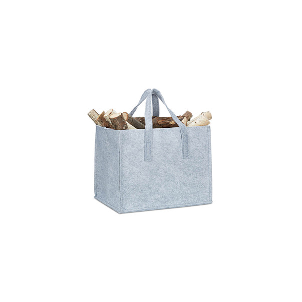 4052025956202 - Kaminholztasche 500 l hellgrau 430 x 365 x 345 cm 4052025956202 relaxdays