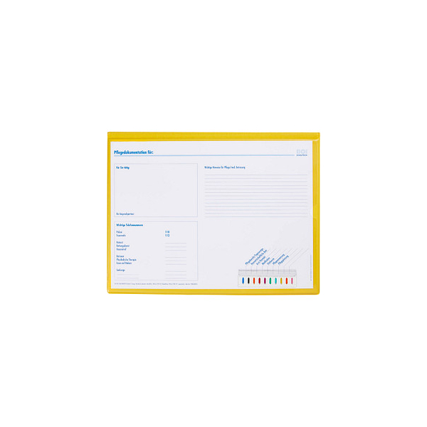 4052301016521 - BOI Patienten-Dokumentationsmappe Professional Line DIN A4 Klarsichttaschen 10-farbiges Reitersystem 4 Heftmechaniken gelb