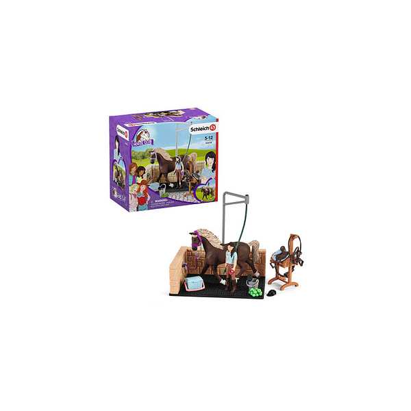 4059433572628 - Horse Club 42438 Waschplatz mit Emily & Luna Spielfiguren-Set 4059433572628 Schleich