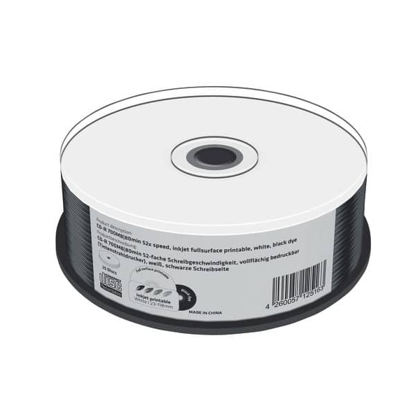 4260057125163 - CD-Rohlinge MR241 CD-R 700 MB   80min Spindel  4260057125163 25 Stück