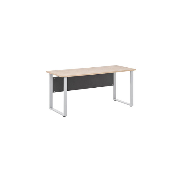 4260637314901 - 1500 Schreibtisch anthrazit eiche hell rechteckig Kufen-Gestell silber 1600 x 650 cm 4260637314901 MÖBELPARTNER