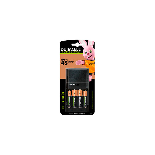 5000394036529 - DURACELL CEF27 battery charger - 2 x AA type - NiMH - with 2 x AAA NiMH 750 mAh rechargeable batteries