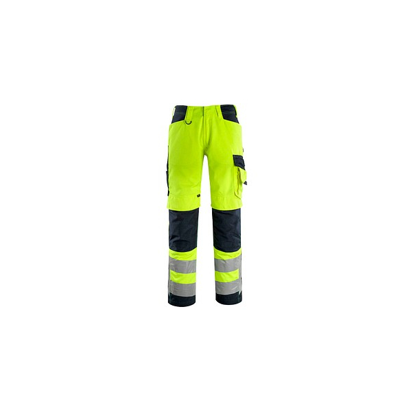 5711074275601 - unisex Warnschutzhose Kendal  gelb schwarzblau Größe 48 5711074275601 MASCOT