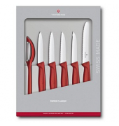 Gemüsemesser Swiss Classic silber, rot