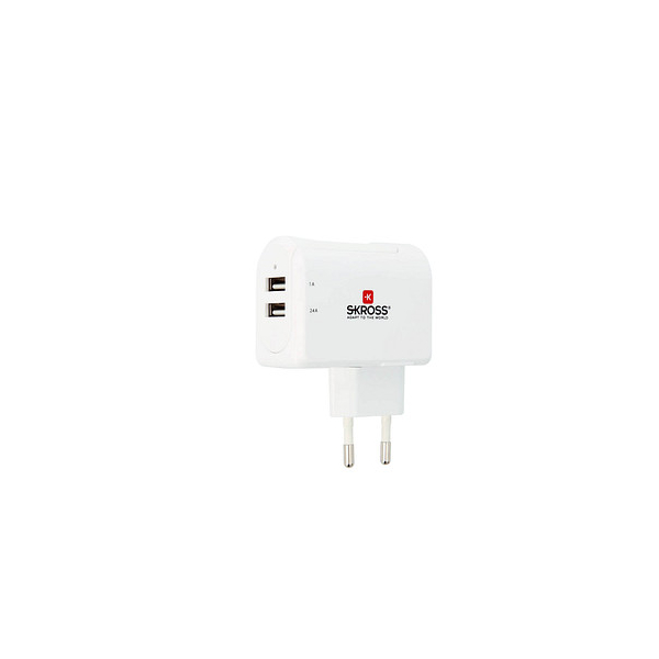 7640166321446 - SKROSS USB-Ladegerät Steckdose Ausgangsstrom (max) 34 A Anzahl Ausgänge 2 x USB-Stecker