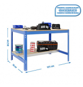 Simon Rack Werkbank KIT SIMONWORK BT0 1200 blau 120,0 x 76,0 cm