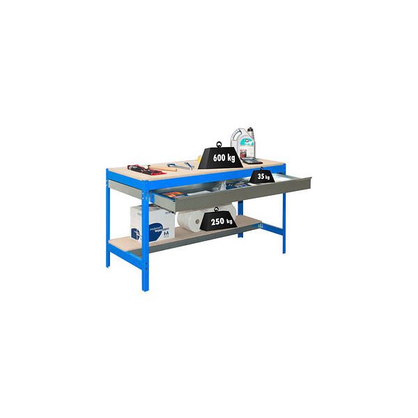 8435104932599 - Simonrack Werkbank KIT SIMONWORK BT0 BOX 1200 blau 1 Schublade 1200 x 760 x 842 cm