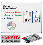 Whiteboard Premium, 7-P102043, 90x60cm, lackiert, Aluminium