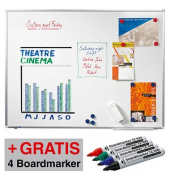 Whiteboard Premium Plus, 7-P101035, 60x45cm, emailliert, Aluminium