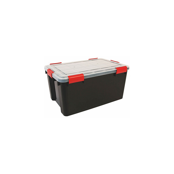 8716382178184 - Aufbewahrungsbox AT-L BkR C DRed 6190 außen 29x59x29cm Polypropylen schwarz transparent rot 8716382178184 IRIS Ohyama