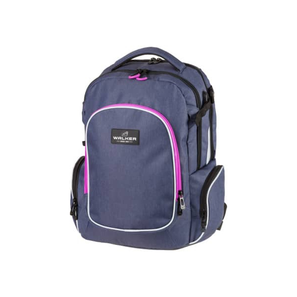 9002638223753 - WALKER Schulrucksack WIZZARD CAMPUS EVO Blue Ivy Pink (2023) pink blau