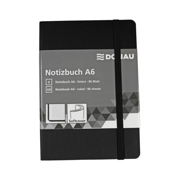 9004546417002 - Notizbuch - A6 liniert 192 Seiten schwarz 9004546417002 DONAU