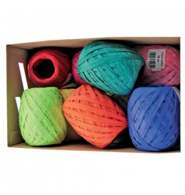 Bast Raffia - 7 mm x 30 m sortiert