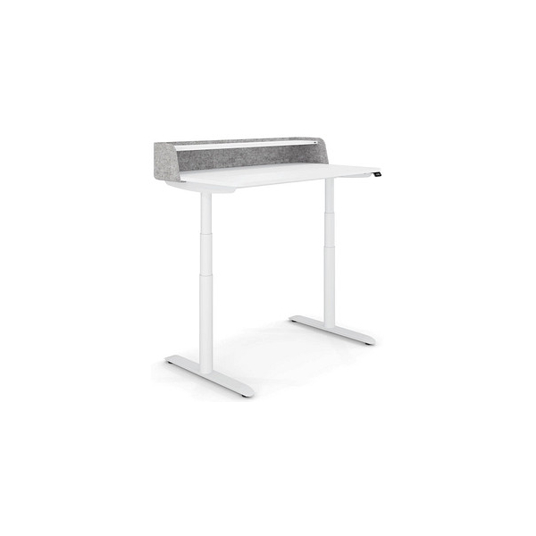 4049694004495 - Sekretär desk home DH10WS-RE001 elektrisch höhenverstellbar 65 -128cm (H) 120cmx70cm (BxT) rechteckig weiß   Weiß 4049694004