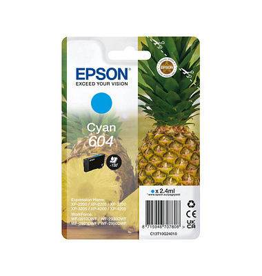 EPSON 604/T10G24 cyan Tintenpatrone