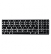 Compact Backlit Bluetooth Tastatur kabellos grau, silber