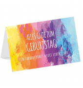 Geburtstagskarten Farbenmix LU2212 11,5cm x 11,5cm (BxH) 260g Motiv Chromopapier FSC