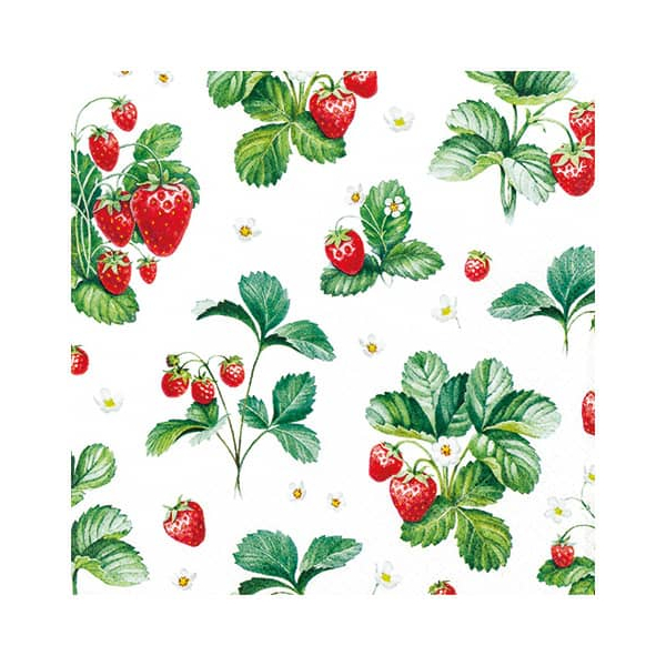 4022664104579 - Motivserviette 25x25cm Erdbeeren 4022664104579 20 Stüc