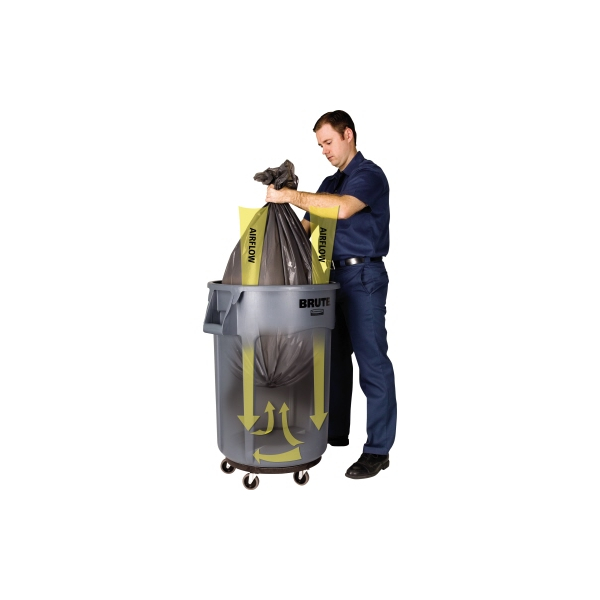 0086876012477 - Abfallbehälter BRUTE® grau Robuster Mülleimer ideal für die Verwendung im Außenbereich Volumen 38 Liter