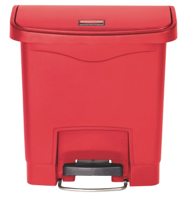 Rubbermaid Tretabfalleimer Slim Jim 1883563 Kunststoff 15l rot