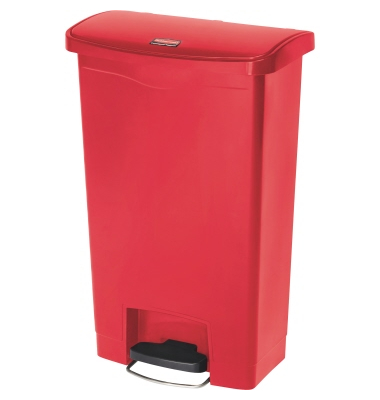 Rubbermaid Tretabfalleimer Slim Jim 1883566 Kunststoff 50l rot