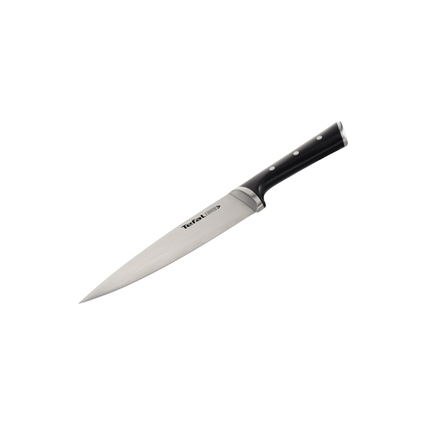 3168430274242 - Kochmesser TEFAL Ice Force Gr Gesamtlänge 335 cm Klingenlänge 20 cm schwarz (edelstahlfarben schwarz) Kochmesser Edelstahl dauerhafte Leistungsstärke Handschutz Eishärtung Schwarz