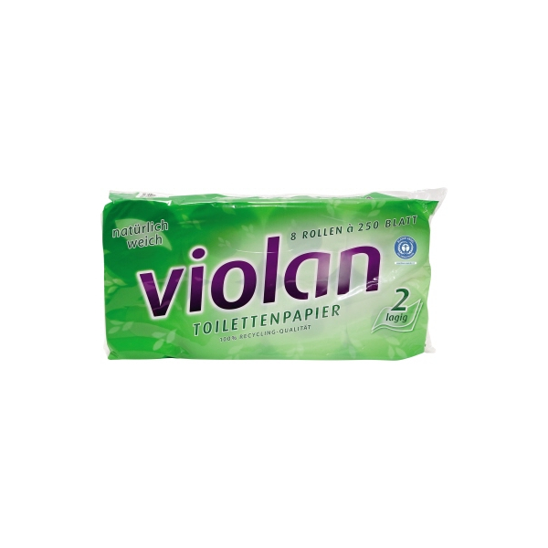 4000883100749 - Toilettenpapier Violan 1530804 2-lagig weiß 250 Blatt   Rolle 4000883100749 8 Rolle