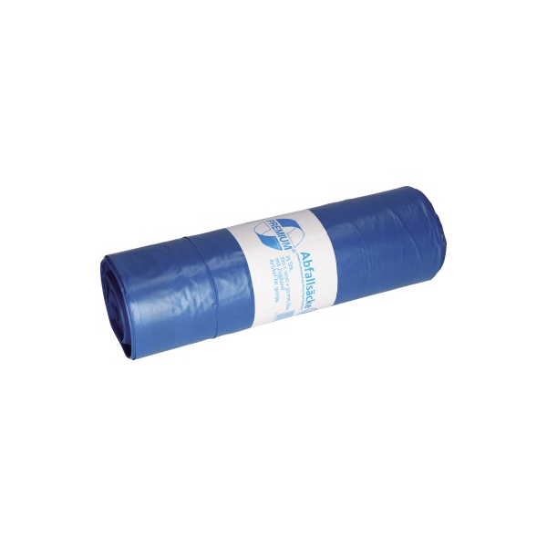 4001553710688 - DEISS PREMIUM Abfallsack 120 Liter blau mit Zugband Typ 80 Zugbandabfallsack 1390 g Rolle Maße (B x L + Ø-Rolle) 720 x 1000 + 50 mm 1 Rolle = 25 Stück