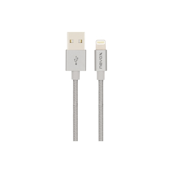 4250686405309 - nevox USB-Kabel LC-1530 Nylon 2m silbergrau 4250686405309 nevox GmbH