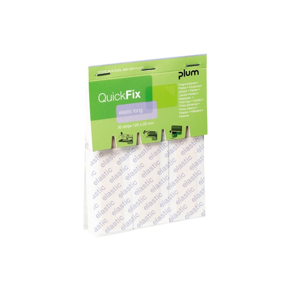 5715205550827 - Fingerverbände QuickFix Elastic Long Nachfüllpack f Spender atmungsaktiv 30 Stück