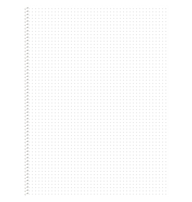 Collegeblock 608573000 Green, Muster, punktiert / punktkariert Rand rechts, A4, 70g, grün, 80 Blatt