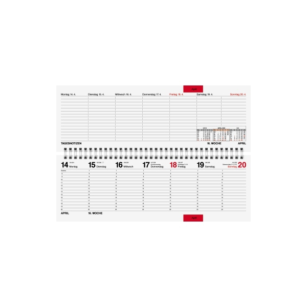 4003273715523 - Rido   Ide Schreibtischquerkalender 7036121915 septant 1 Woche   2 Seiten 305x105cm 2025 4003273715523 Rido   Ide