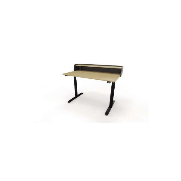 4003969124448 - Sekretär sedesk home 815024272 elektrisch höhenverstellbar 65 -128cm (H) 120x70cm (BxT) rechteckig eiche   schwarz 40039691