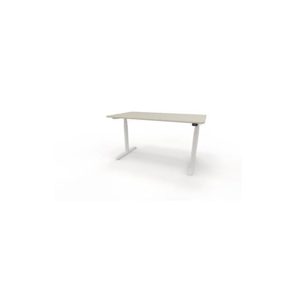 4003969124035 - Sitz-Steh-Schreibtisch selab e-desk 815018781 elektrisch höhenverstellbar 65-128cm (H) 140x90cm (BxT) rechteckig lichtgrau 