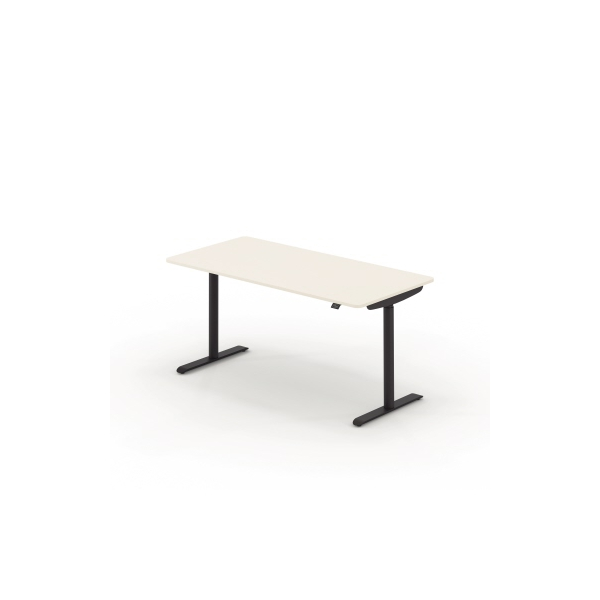 4003969124059 - Schreibtisch selab e-desk 160x65-128x80cm schwarzweiß 4003969124059 Soennecken 815018801