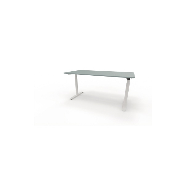 4003969124103 - Schreibtisch selab e-desk 160x65-128x80cm weißfjordgrün 4003969124103 Soennecken 815018667