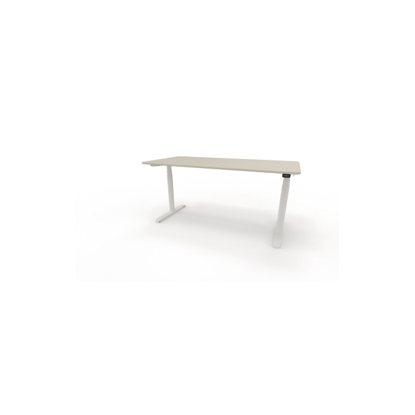 4003969124127 - Schreibtisch selab e-desk 160x65-128x80cm weißlichtgrau 4003969124127 Soennecken 815018681